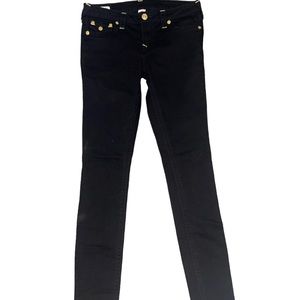 True Religion Black Stella Low Rise Skinny Jeans Size 30